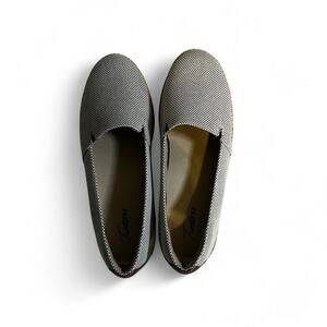 Trotters Slip-On Espadrille Flats Women’s Size 9.5 Black & White Woven